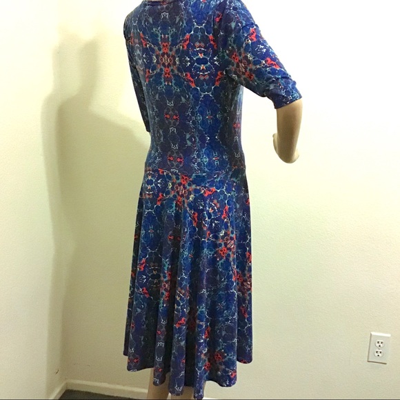 LuLaRoe Nicole Fit & Flare Dress M 10-12 - Picture 2 of 7